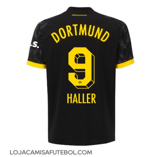 Camisa de Futebol Borussia Dortmund Sebastien Haller #9 Equipamento Secundário 2023-24 Manga Curta